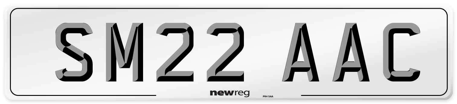 SM22 AAC Number Plate from New Reg